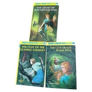 Nancy Drew Mystery Hard‎ Cover Book Lot of 3 Nos 25 26 28 Carolyn Keene Vintage